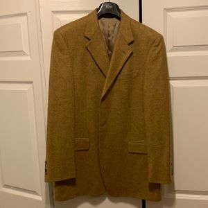 Brooks Brothers Size 43 Cashmere Corsehair Sport Coat, Camel brown